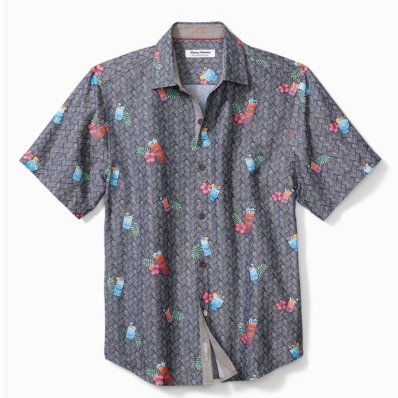 Tommy Bahama IslandZone Coconut Point Luau Camp Shirt - Blue Aster main image 1